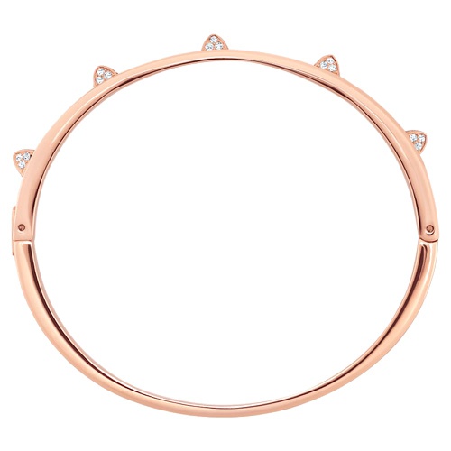 스와로브스키 Swarovski Tactic bangle, White, Rose gold-tone finish