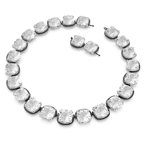 스와로브스키 Swarovski Harmonia choker, Cushion cut, White, Mixed metal finish