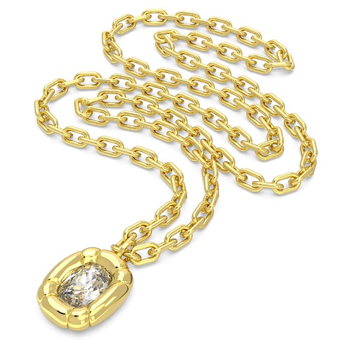 스와로브스키 Swarovski Dulcis pendant, Cushion cut, Gold tone, Gold-tone plated