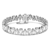 Swarovski Millenia bracelet, Pear cut, White, Rhodium plated