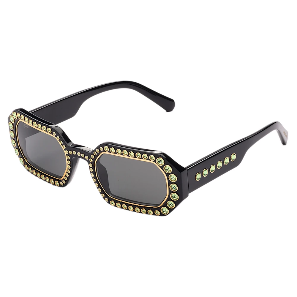 스와로브스키 Swarovski Sunglasses, Octagon shape, Pave, SK0345 01A, Black