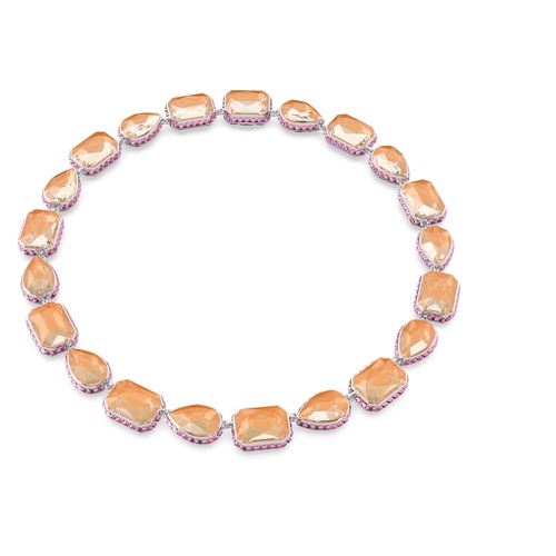 스와로브스키 Swarovski Orbita necklace, Magnetic closure, Mixed cuts, Multicolored, Rhodium plated