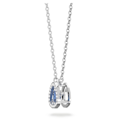 스와로브스키 Swarovski Millenia necklace, Trilliant cut, Blue, Rhodium plated