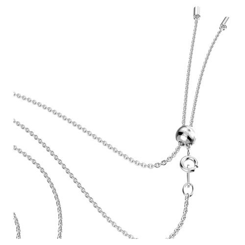 스와로브스키 Swarovski Generation necklace, White, Rhodium plated