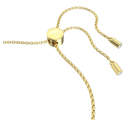 스와로브스키 Swarovski Further bracelet, Interlocking loop, White, Gold-tone plated