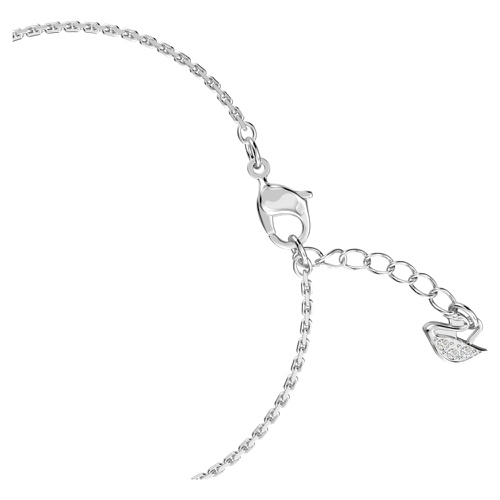 스와로브스키 Swarovski Further bracelet, Round shape, White, Rhodium plated
