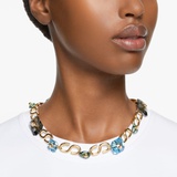 Swarovski Numina necklace, Mixed cuts, Multicolored, Gold-tone plated