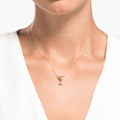 Swarovski Lifelong Heart pendant, White, Rose gold-tone plated