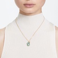 Swarovski Pop Swan pendant, Swan, Green, Gold-tone plated