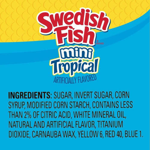  SWEDISH FISH Mini Tropical Soft & Chewy Candy, Easter Candy, 12 - 3.5 oz Boxes