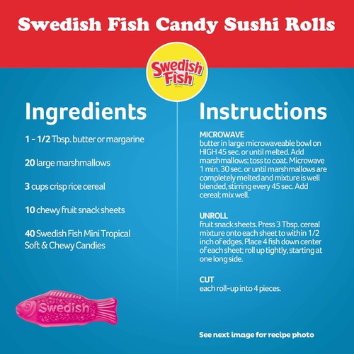  SWEDISH FISH Mini Tropical Soft & Chewy Candy, Easter Candy, 12 - 3.5 oz Boxes