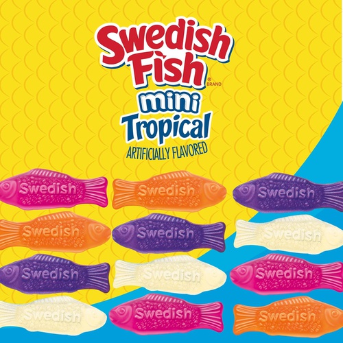  SWEDISH FISH Mini Tropical Soft & Chewy Candy, Easter Candy, 12 - 3.5 oz Boxes