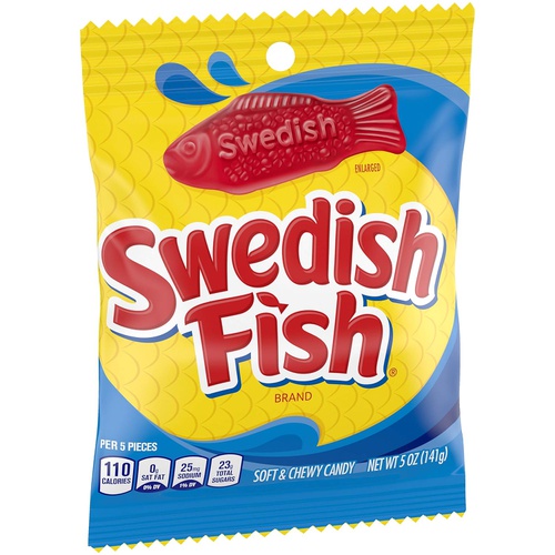  Swedish Fish Soft & Chewy Candy (Original, 5-Ounce Bag)