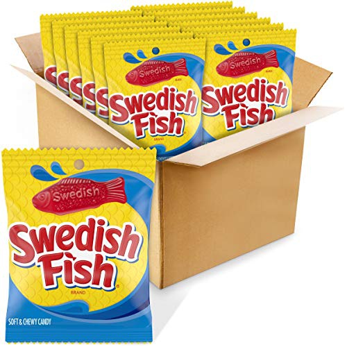  Swedish Fish Red Fish Soft & Chewy Candy, 5-Ounce Bags (Pack of 12)