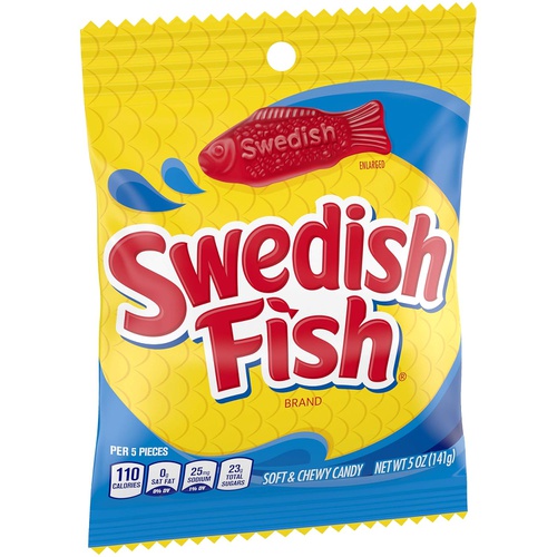  Swedish Fish Red Fish Soft & Chewy Candy, 5-Ounce Bags (Pack of 12)