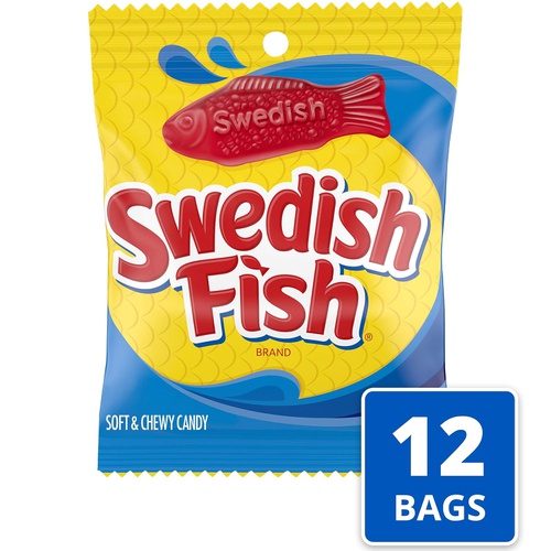  Swedish Fish Red Fish Soft & Chewy Candy, 5-Ounce Bags (Pack of 12)