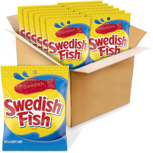  Swedish Fish Red Fish Soft & Chewy Candy, 5-Ounce Bags (Pack of 12)