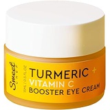 Sweet Chef Turmeric + Vitamin C Eye Cream - Hydrating Gel-Cream with Probiotics to Brighten the Appearance of Dark Circles + Moisturize Sensitive Skin Under Eyes (15ml / 0.5 oz)