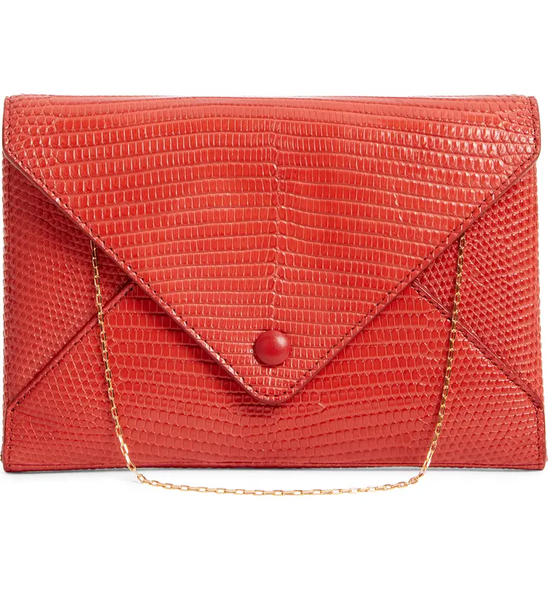 The Row Leather Envelope Bag_RUBY RED