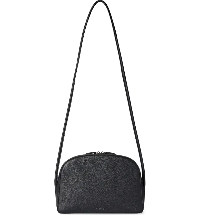 The Row Single Mignon Leather Crossbody Bag_BLACK
