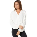 THRIVE SOCIETE Ruched Surplice Pullover