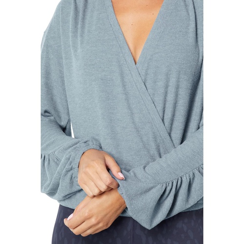  THRIVE SOCIETE Ruched Surplice Pullover