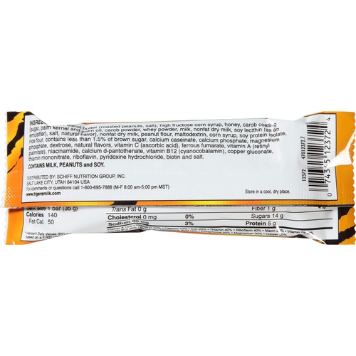  Tigers Milk Peanut Butter & Honey Nutrition Bar, 35 g (Pack of 96)