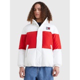 TOMMY JEANS Shine Colorblock Hooded Puffer Jacket