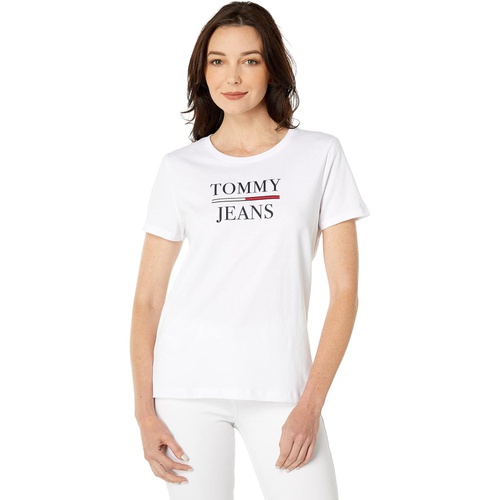 타미힐피거 Tommy Jeans Short Sleeve Slim Fit Logo Tee