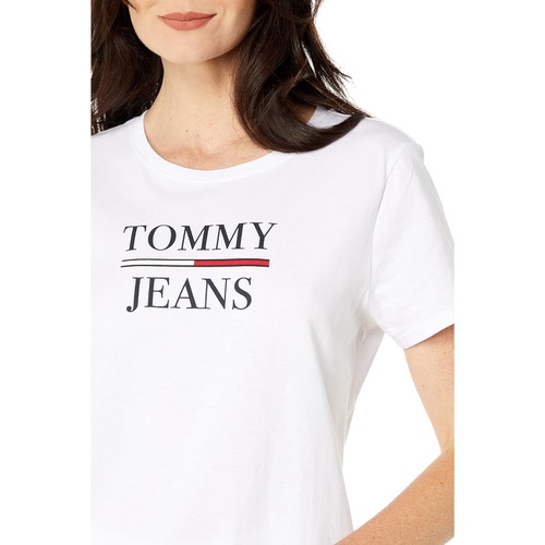 타미힐피거 Tommy Jeans Short Sleeve Slim Fit Logo Tee