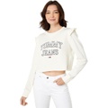 Tommy Jeans Crop Varsity Ruffle Pullover