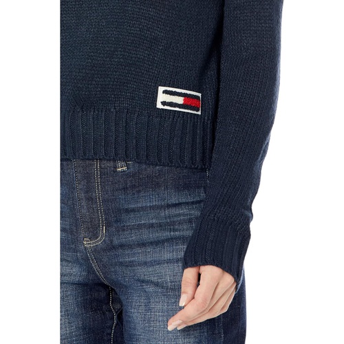 타미힐피거 Tommy Jeans Mock Neck Solid Sweater