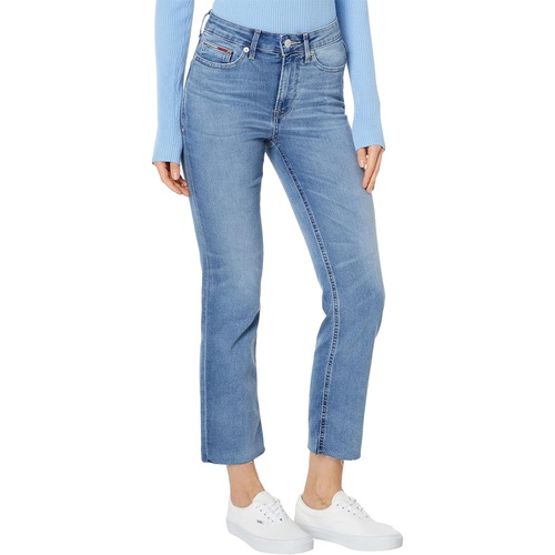 타미힐피거 Tommy Jeans High-Rise Straight Crop Denim in Sienna Wash