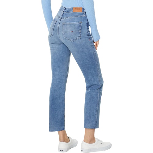 타미힐피거 Tommy Jeans High-Rise Straight Crop Denim in Sienna Wash