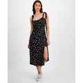 Womens Floral-Print Ruffled Midi Dress