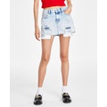 Womens Sophie Low-Rise Denim Mini Skirt