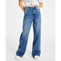 Womens Claire High-Rise Wide-Leg Jeans