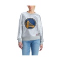 Womens Silver Distressed Golden State Warriors Tracy Pullover Sweatshirt