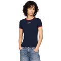 Womens Contrast Edge Slim Fit Logo T Shirt