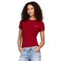 Womens Cotton Slim-Fit Linear Logo T-Shirt