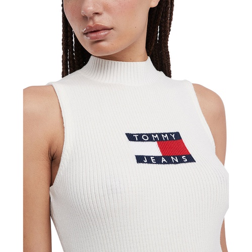 타미힐피거 Womens Logo Flag Sweater Dress