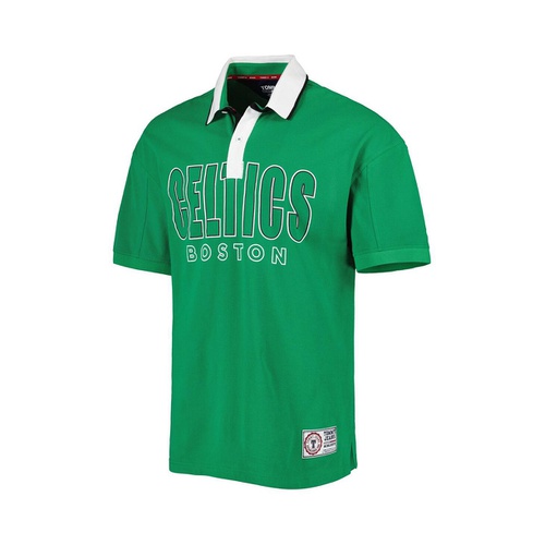 타미힐피거 Mens Kelly Green Boston Celtics Stanley Pique Polo Shirt