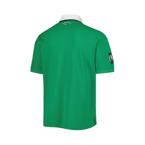 타미힐피거 Mens Kelly Green Boston Celtics Stanley Pique Polo Shirt