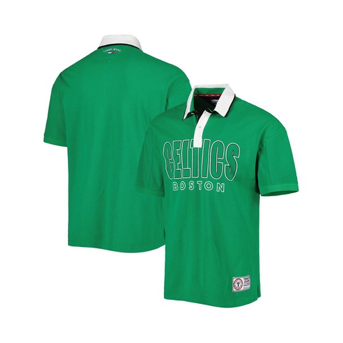 타미힐피거 Mens Kelly Green Boston Celtics Stanley Pique Polo Shirt