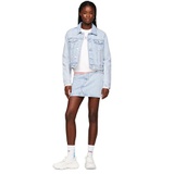 Womens Izzie Slim-Fit Distressed Denim Jacket