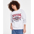 Womens New York Relaxed Prep Crewneck Sweatshirt