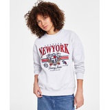 Womens New York Relaxed Prep Crewneck Sweatshirt