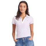 Womens Contrast-Collar Short-Sleeve Top