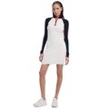 Womens Colorblock Ribbed Knit Bodycon Sweater Dress