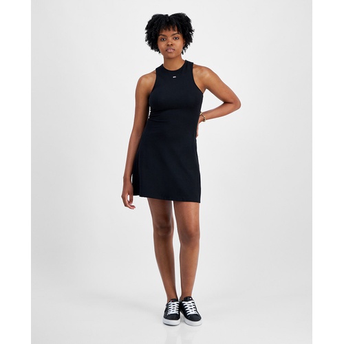 타미힐피거 Womens Crewneck Sleeveless Fit & Flare Dress